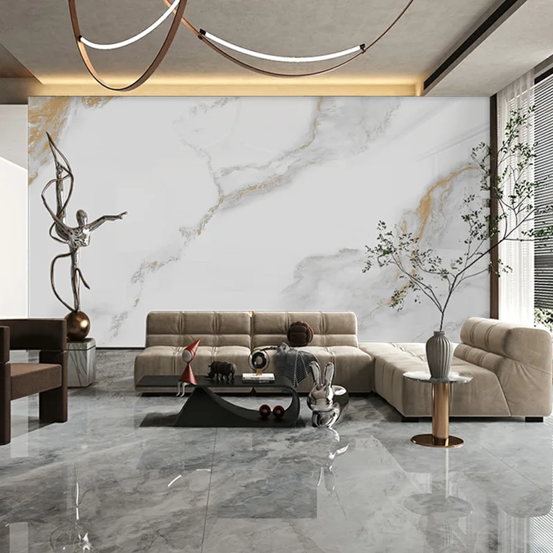 Jazz White and Fish Venter White Marble Texture Background Wall Panel